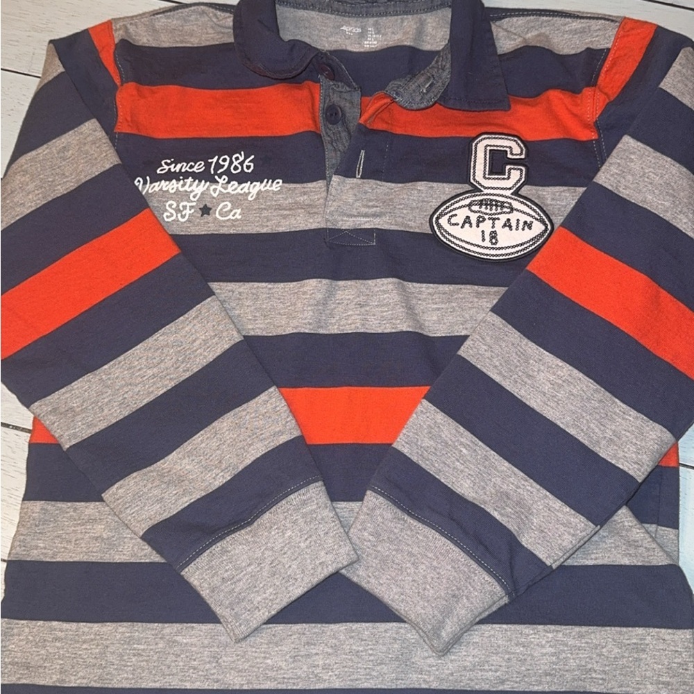 GAP KIDS | Y2K Boys Denim Jeans Plaid Button Down Polo Rugby Top Bundle SZ 12/14 - Picture 6 of 6